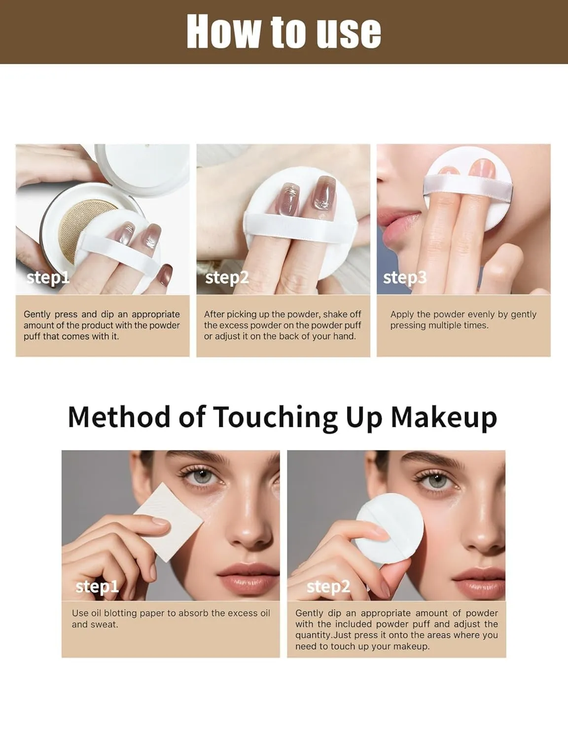 Luminous Setting Powder - Oil-Control Matte Finish with Soft-Focus Effect (04#Matte brown, 0.25 oz)