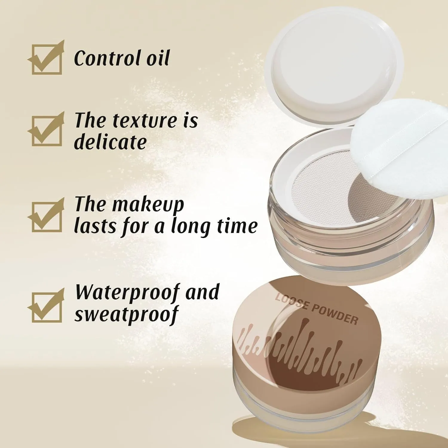 Luminous Setting Powder - Oil-Control Matte Finish with Soft-Focus Effect (04#Matte brown, 0.25 oz)