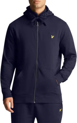 Lyle & Scott Mens Full Zip Hoodie (XS) (Navy)
