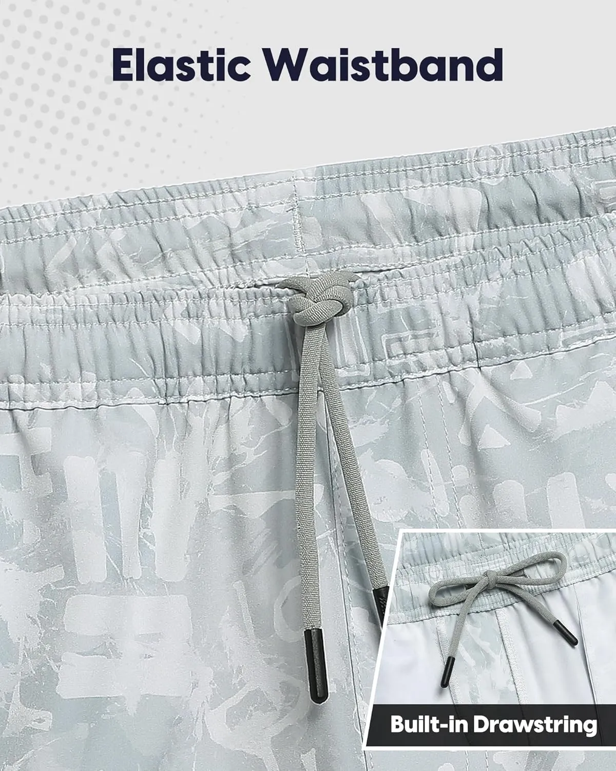 maamgic Men's Gym Running Shorts 7 Inch Quick Dry Athletic Workout Shorts with Zipper Pockets No Liner