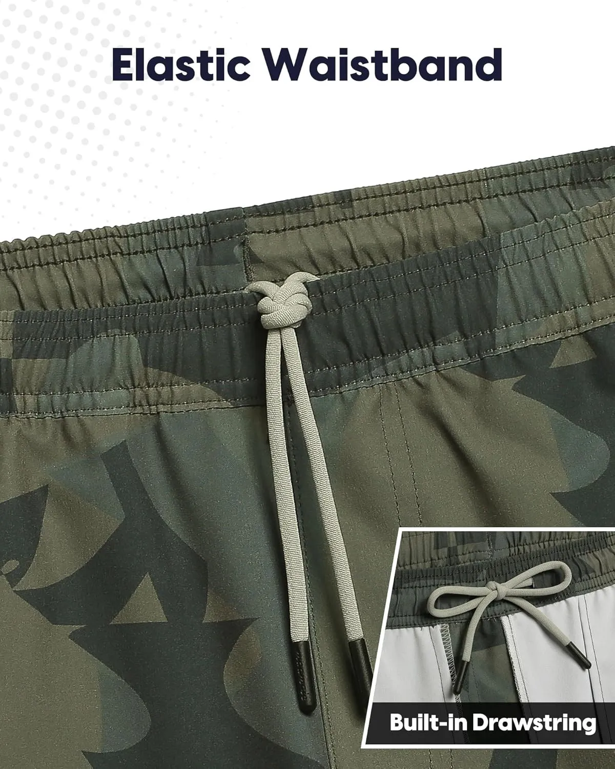 maamgic Men's Gym Running Shorts 7 Inch Quick Dry Athletic Workout Shorts with Zipper Pockets No Liner