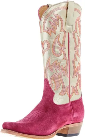Macie Bean Women's Golden Daze 13 In Gold Florentine Top Cowgirl Boot