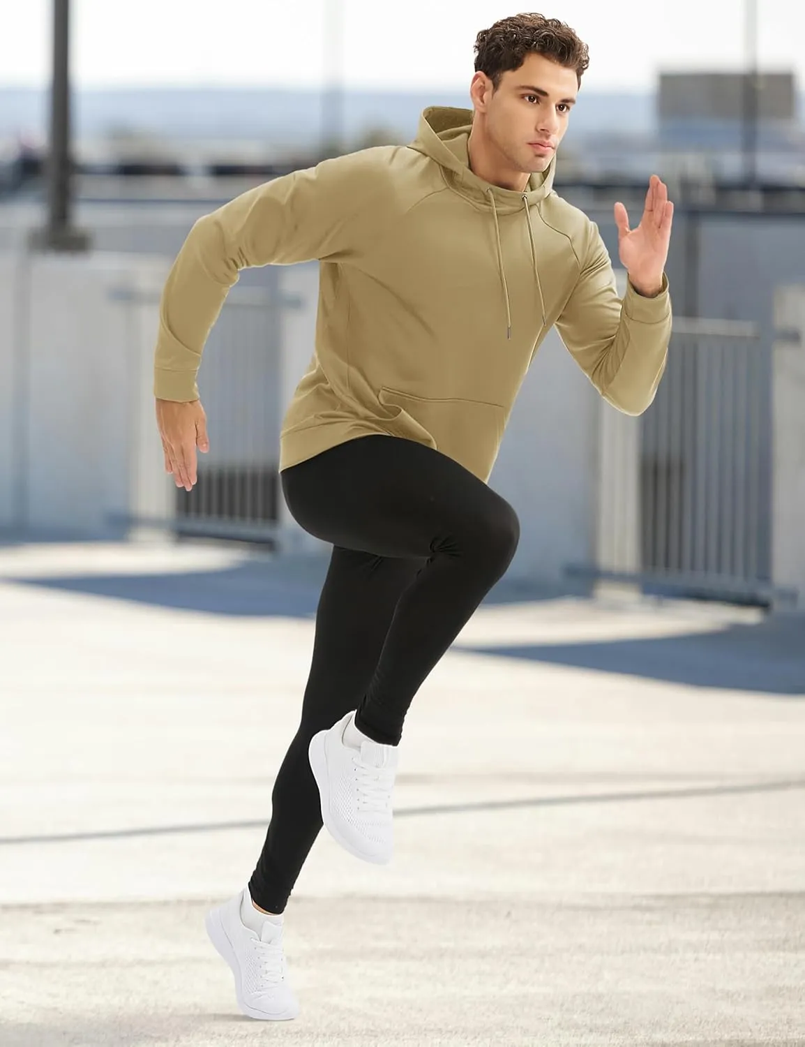 MAGCOMSEN Mens Hoodies Fleece Lined Casual Athletic Sweatshirts Pullover with Kangaroo Pocket