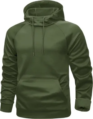 MAGCOMSEN Mens Hoodies Fleece Lined Casual Athletic Sweatshirts Pullover with Kangaroo Pocket
