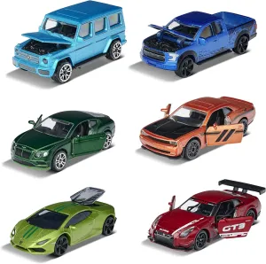 Majorette 212054024Q01 Limited Edition 7 – Metal Toy Cars with Free Wheel and Opening Parts, Includes Collectible Card, Assorted Model, Pack of 1