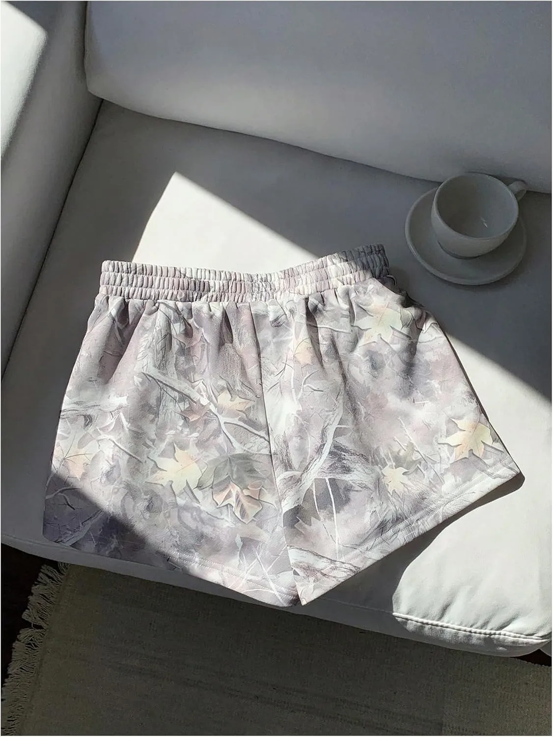 MakeMeChic Women's Casual Drawstring Waist Sweat Shorts Running Track Shorts