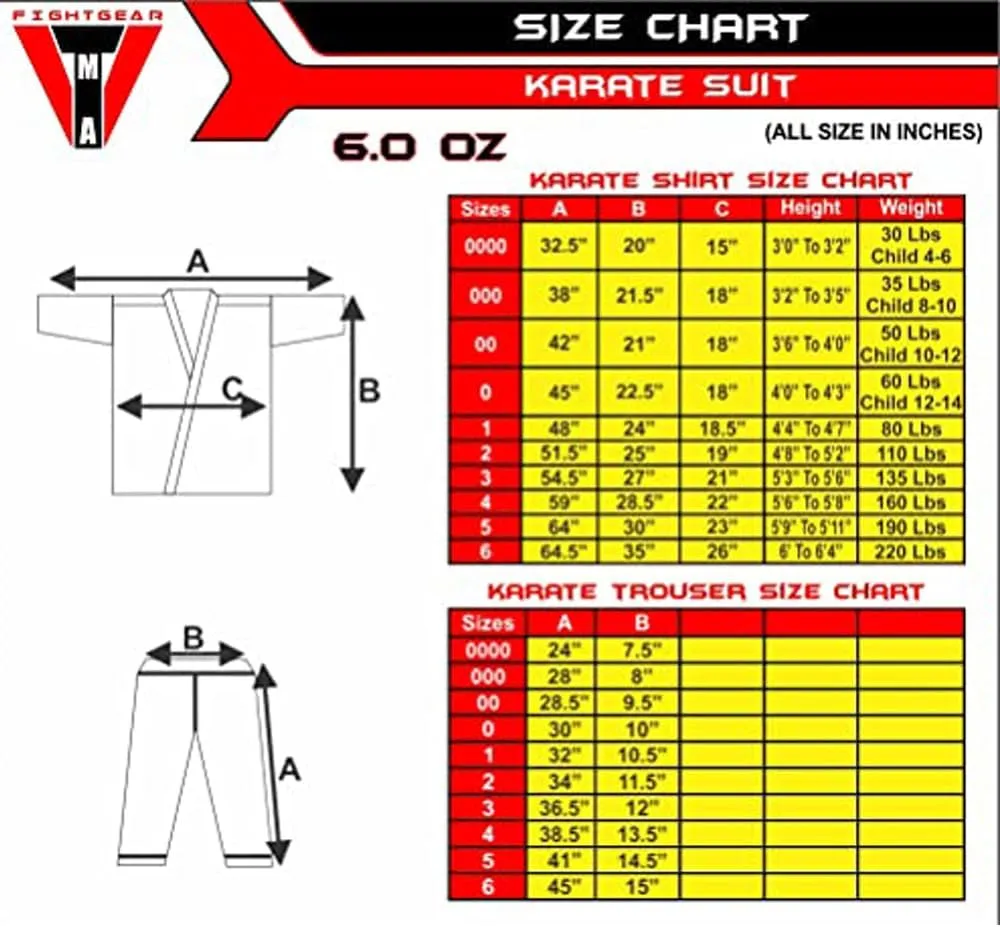 Martial Arts Karate Elastic Drawstring Uniform for Kids & Adult Lightweight Student Gi with Free Belt