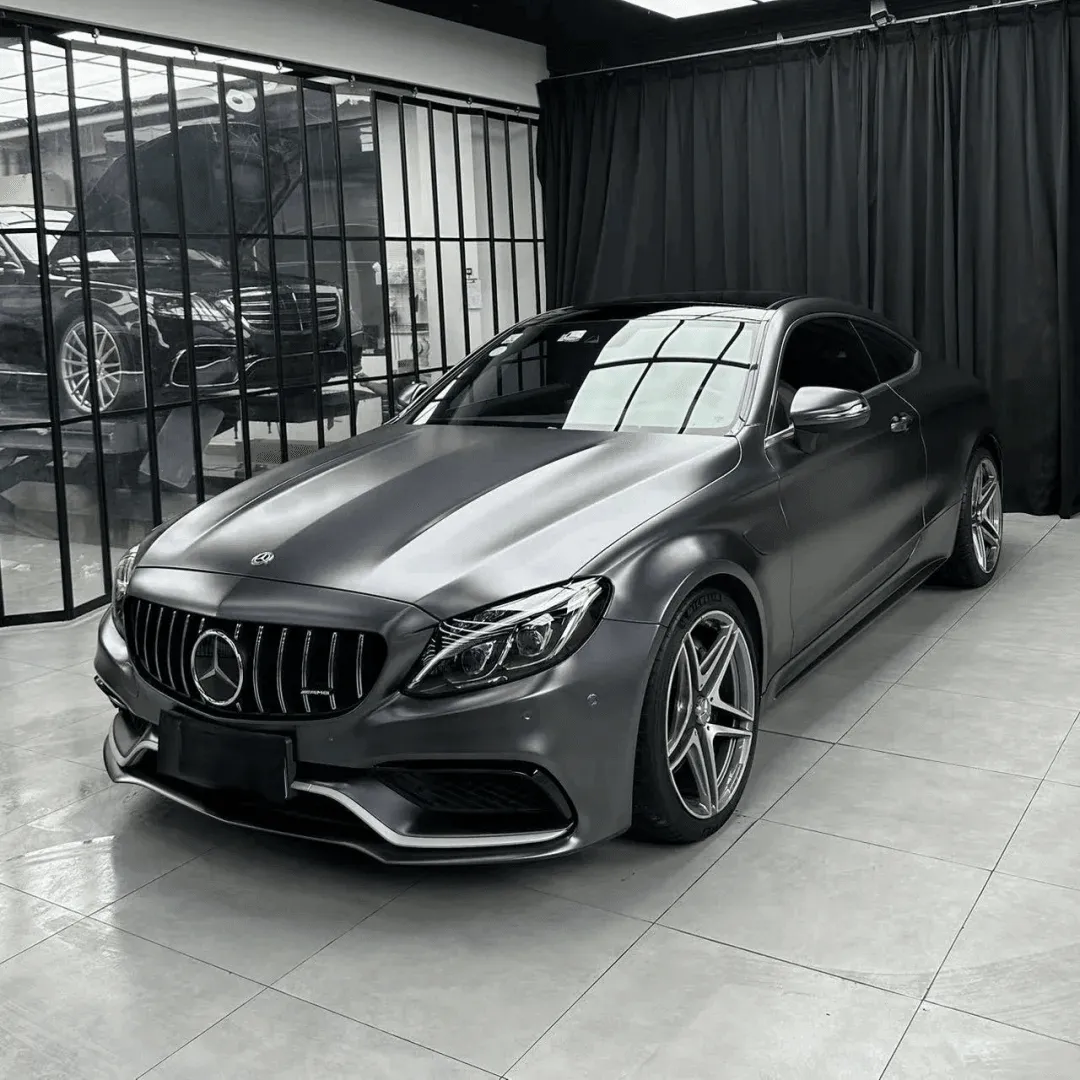 Matte Metallic Dark Gray Vinyl Wrap