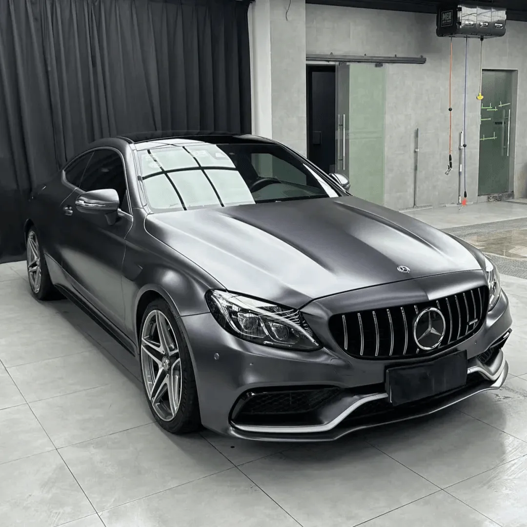 Matte Metallic Dark Gray Vinyl Wrap