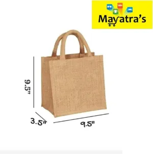 Mayatra's Jute Tote Bags, Eco-Friendly, Beach Bag, Reusable, Wedding Favors,Wedding Welcome Bags,Party Favors,Gifts (Pack Of 5)