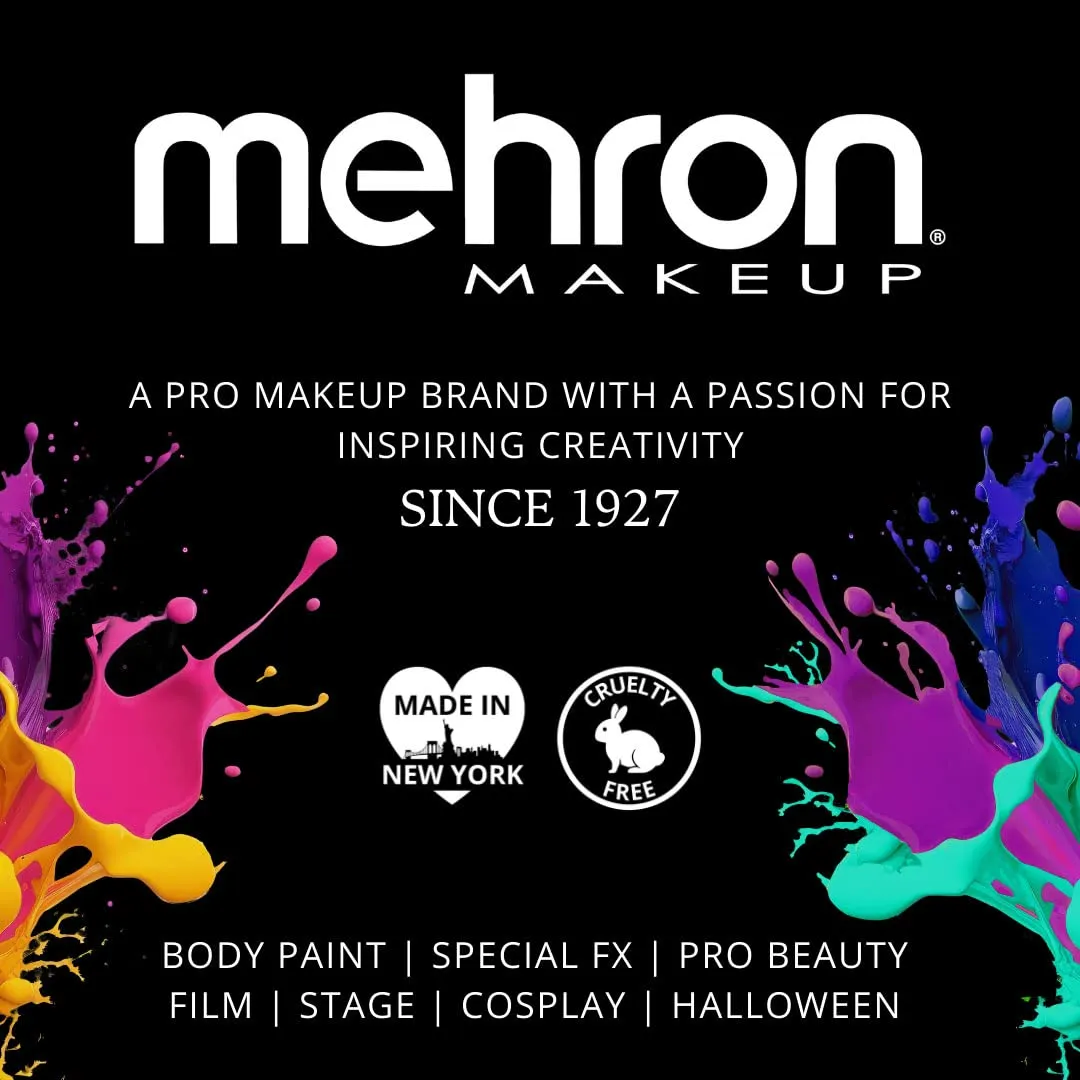 Mehron Makeup Paradise Makeup AQ Pro Size | Stage & Screen, Face & Body Painting, Special FX, Beauty, Cosplay, and Halloween | Water Activated Face Paint & Body Paint 1.4 oz (40 g) (Lagoon Blue)