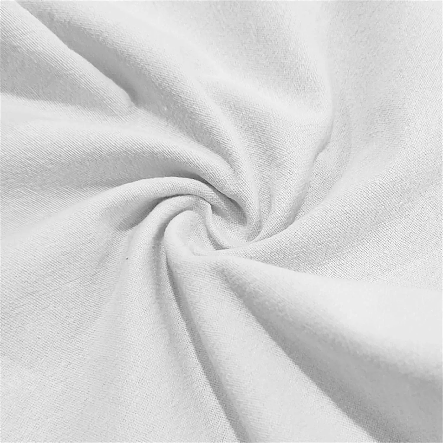 Men's Casual Linen Pants Loose Fit Elastic Waist Drawstring Beach Summer Pant Lightweight Cotton Trousers with Pocket