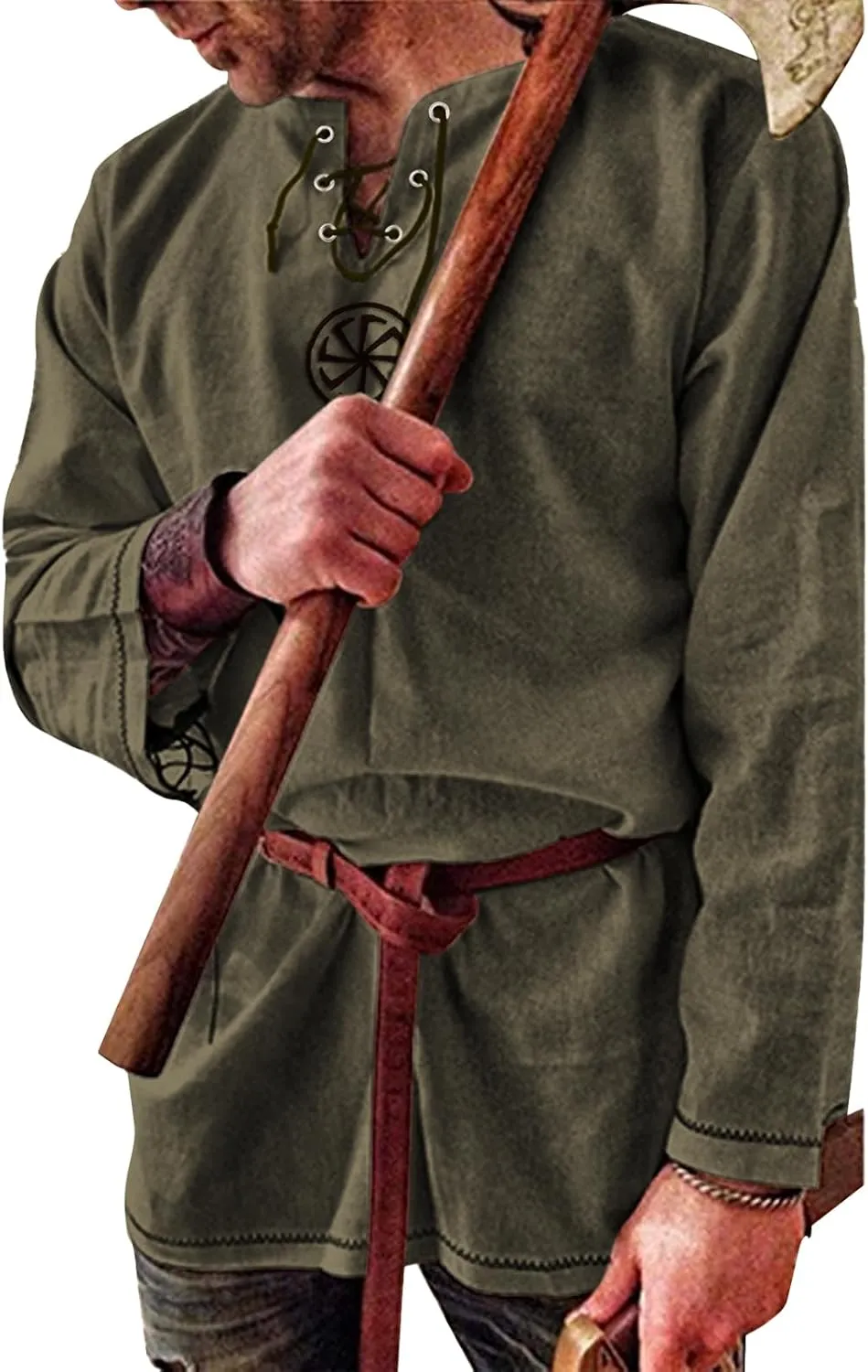 Men's Fashion Cotton Linen Shirt Long Sleeve Solid Color Ethnic Beach Yoga Top