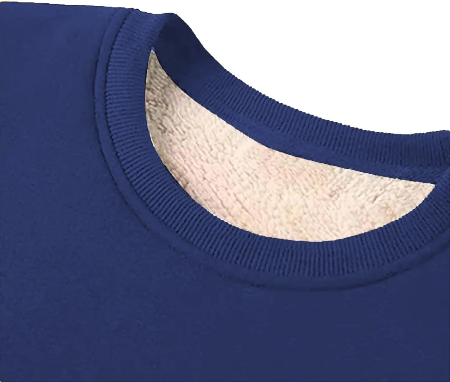 Mens Fleece Pullover Crewneck Solid Solor Basic Winter Warm Sweatshirts Long Sleeve Casual Loose Comfy Clothes 2024