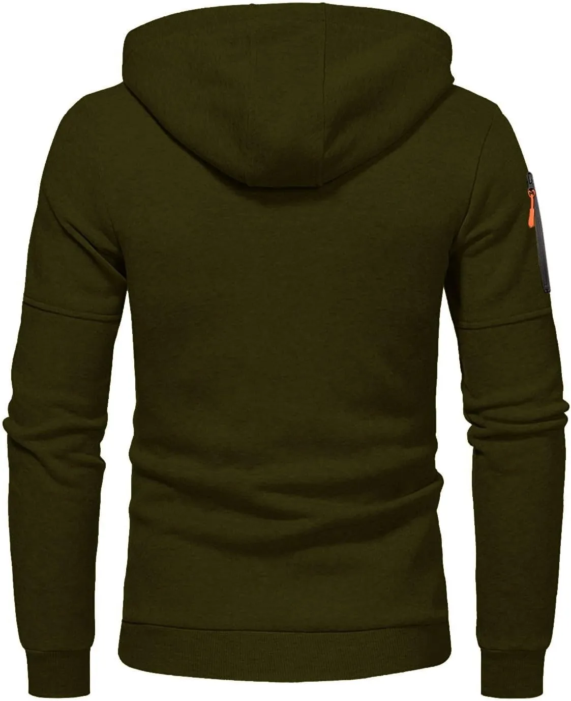Men's Hoodies Full Zip Casual Cotton Hooded Fleece Drawstring Hoodies Pullover Sweatshirts Casual Long Sleeve Shirts