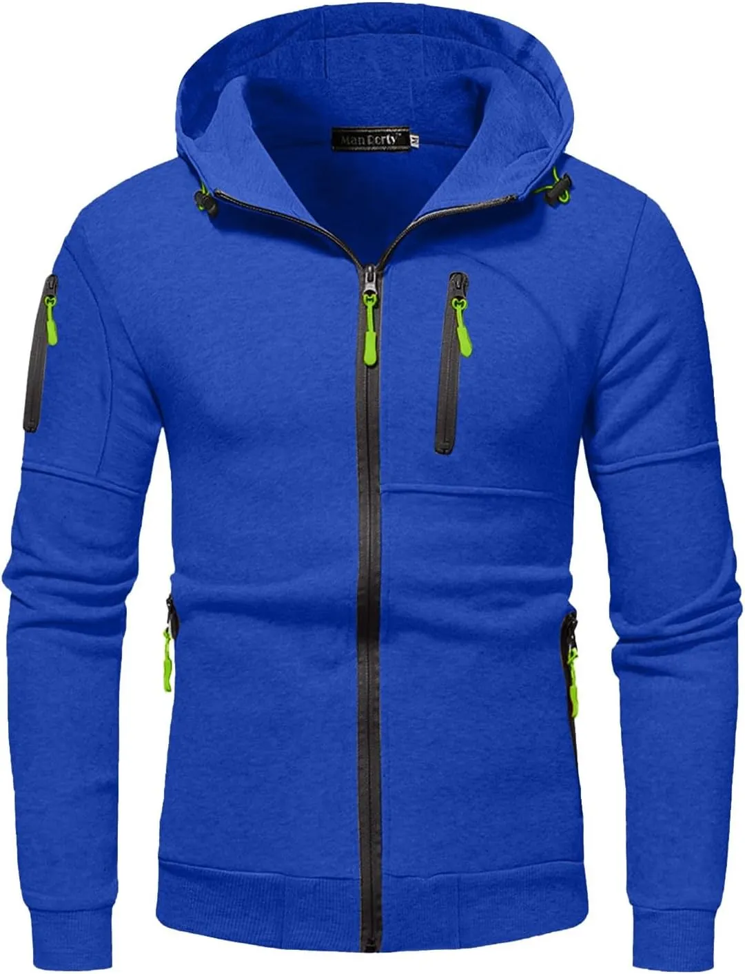 Men's Hoodies Full Zip Casual Cotton Hooded Fleece Drawstring Hoodies Pullover Sweatshirts Casual Long Sleeve Shirts