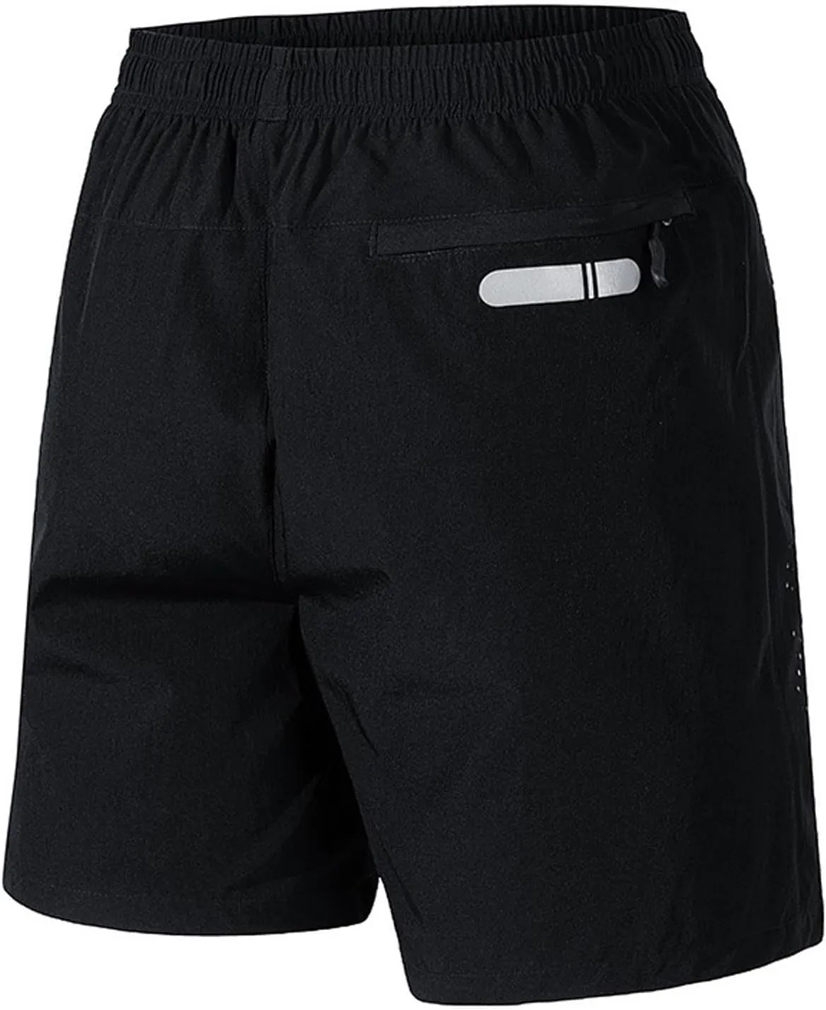 Men's Leisure Solid Color Elastic Waist Zipper Pocket Shorts Summer Fashion Casual Comfy Ventilate Sports Short