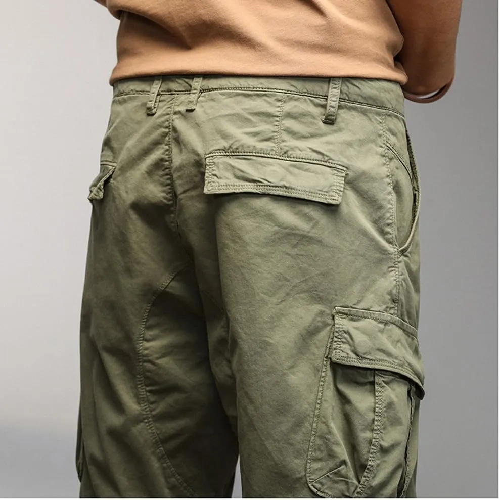 Men's Multi Pockets Graffiti Cargo Shorts Summer Regular Fit Drawstring Cotton Tactical Shorts