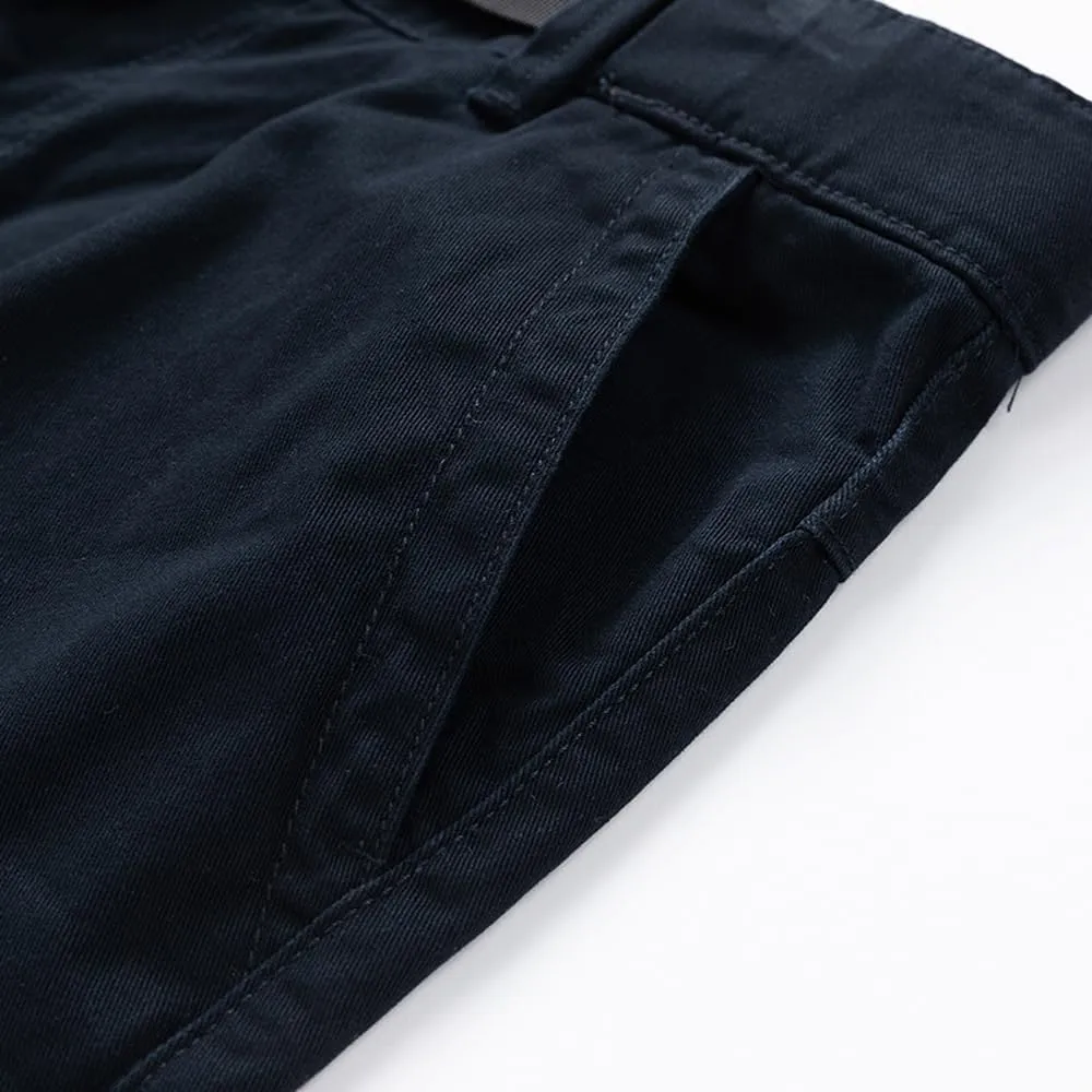 Men's Slim Fit Casual Cargo Shorts Summer Solid Drawstring Cotton Work Shorts