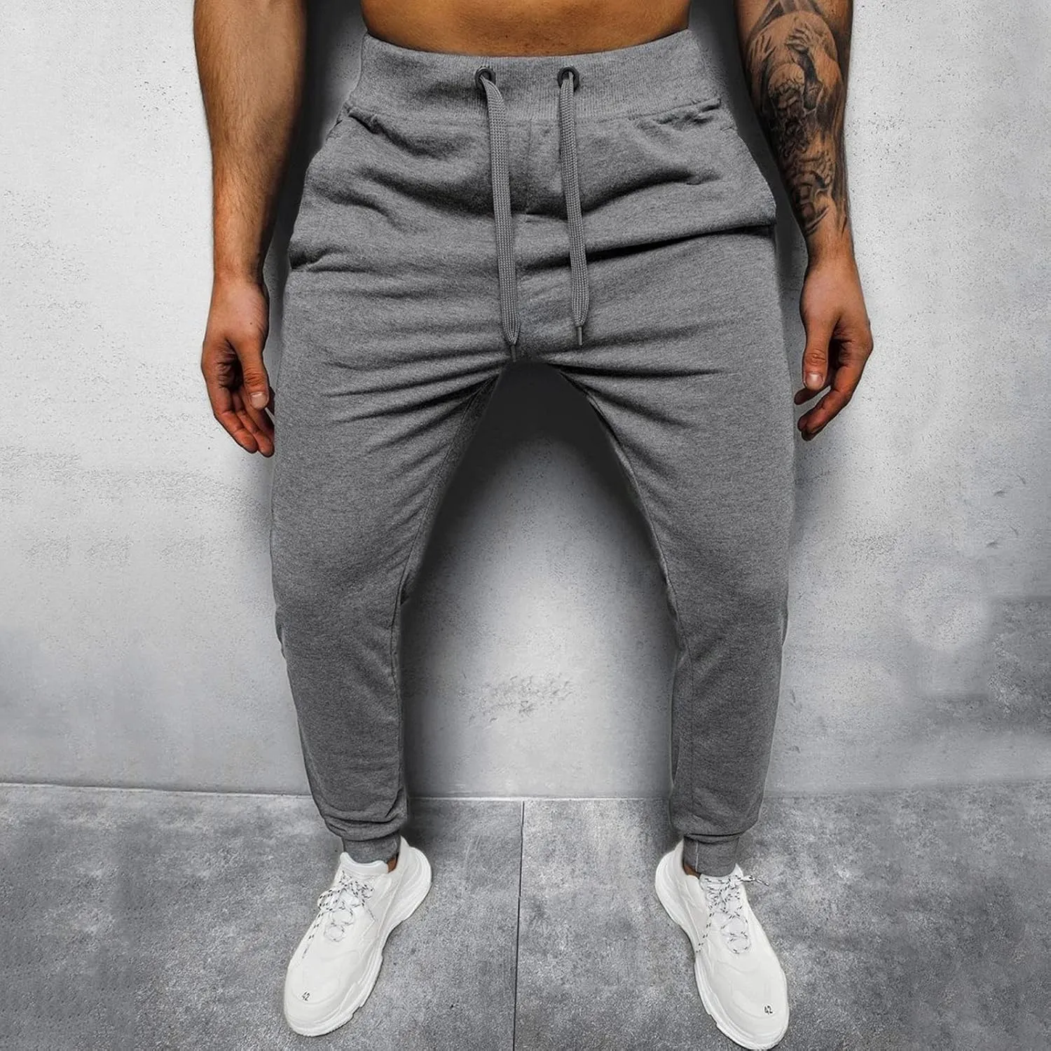 Mens Sweatpants Tapered and Color Trousers Leisure Women Solid Mens Hiking Outwork Pants Joggers Tactical Sweatpants