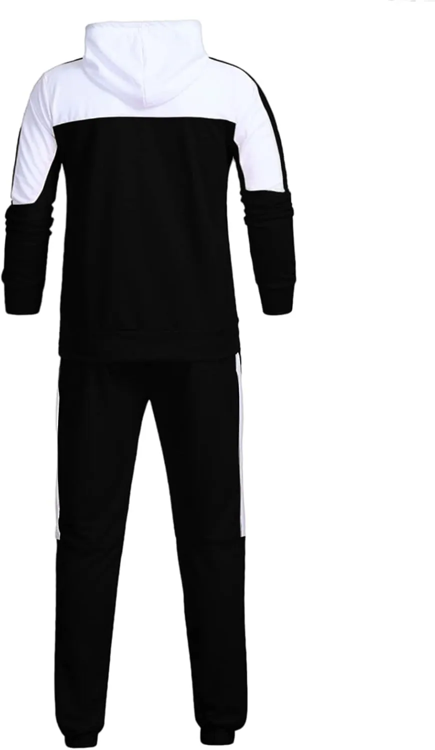 Men's Tracksuits Sets Sets Leisure Solid Color Sweater Pants Sports Suit Drawstring Zip Up Jackets Men Zip Up Hoodie