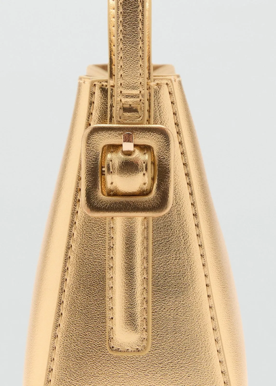 Metallic mini-shopper bag - Gold
