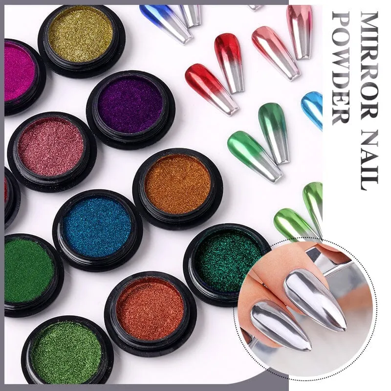 Metallic Mirror Effect Chrome Nail Powder #09