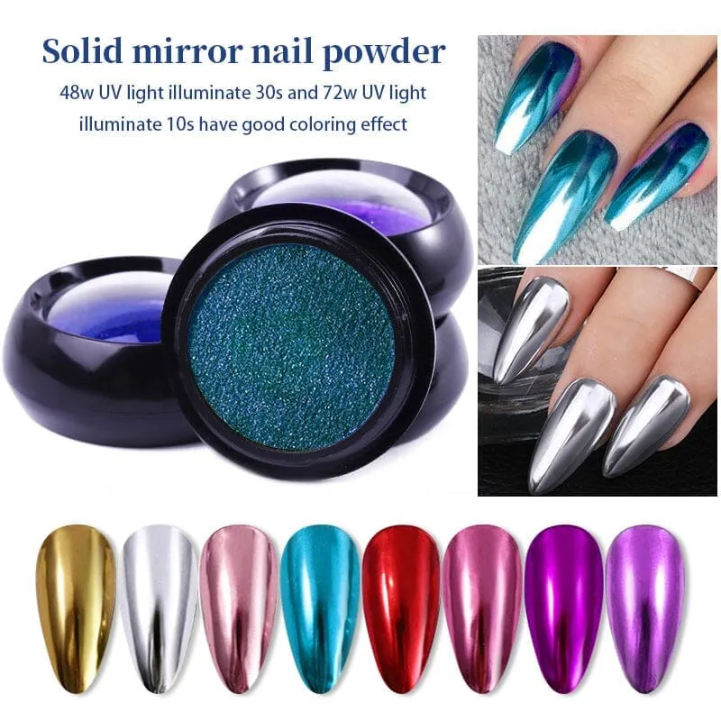 Metallic Mirror Effect Chrome Nail Powder #09