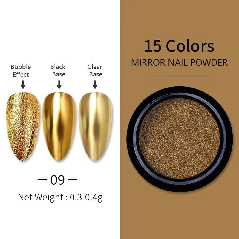 Metallic Mirror Effect Chrome Nail Powder #09