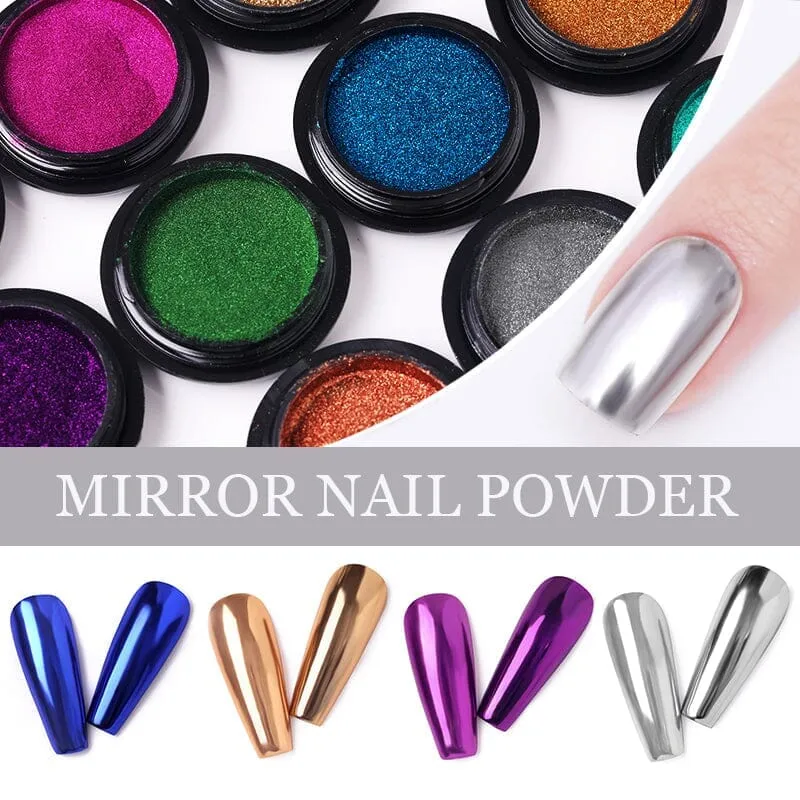 Metallic Mirror Effect Chrome Nail Powder #09