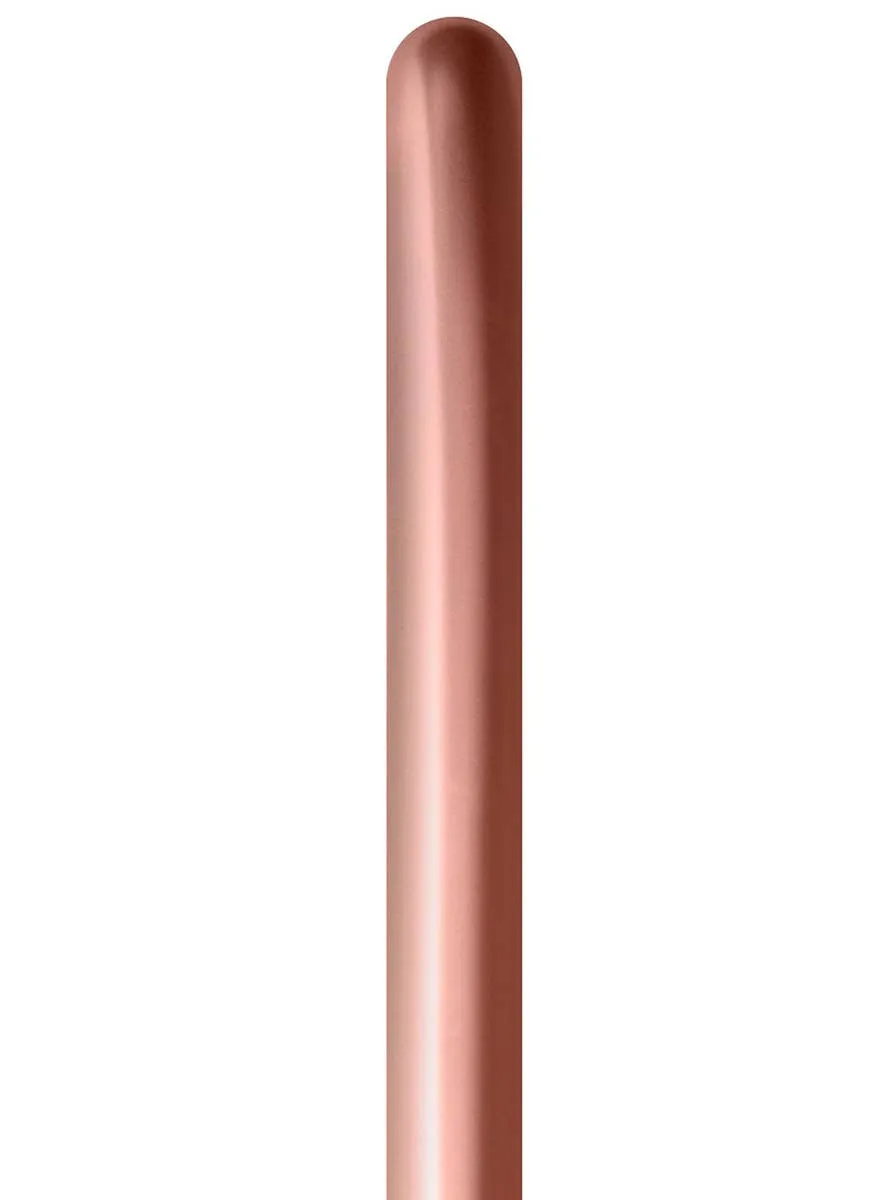 Metallic Reflex Rose Gold Single 260S Latex Modelling Balloon