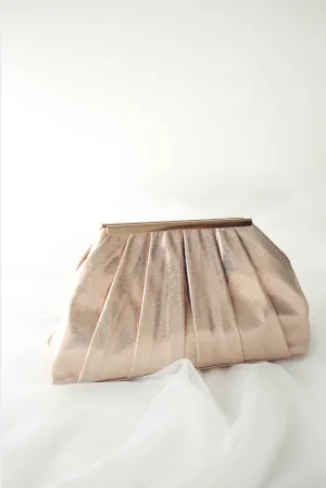 Metallic Rose Gold Clutch