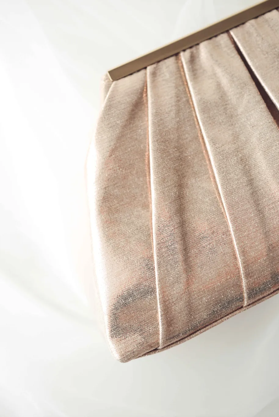 Metallic Rose Gold Clutch