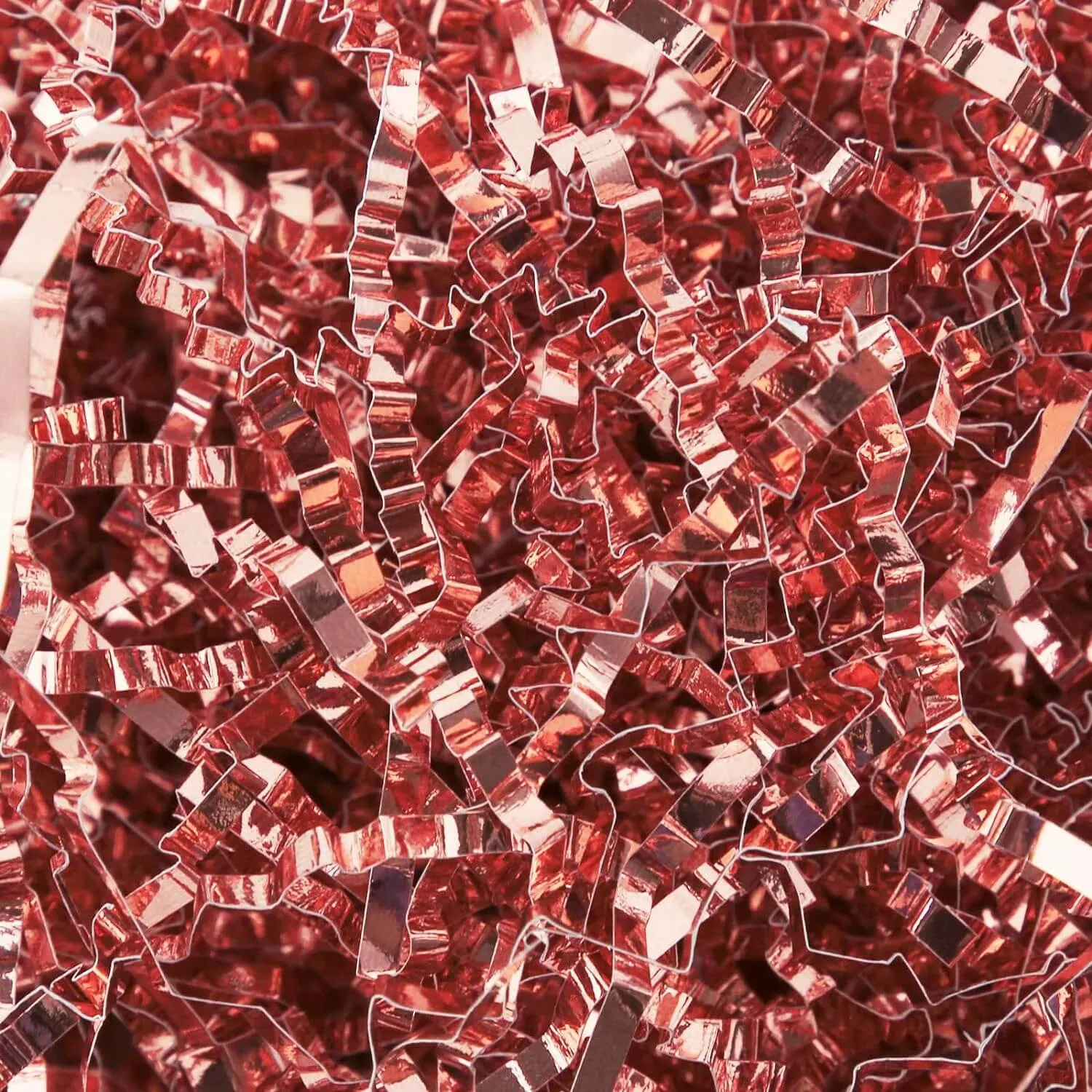 Metallic Rose Gold Crinkle Paper Shredded Gift Basket Filler, 1 LB