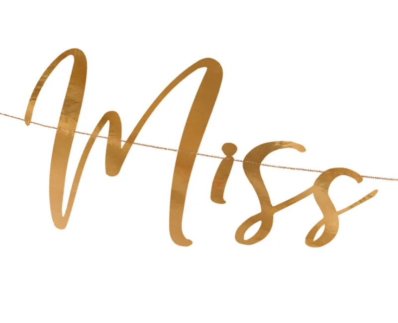 Miss to Mrs Rose Gold Bunting