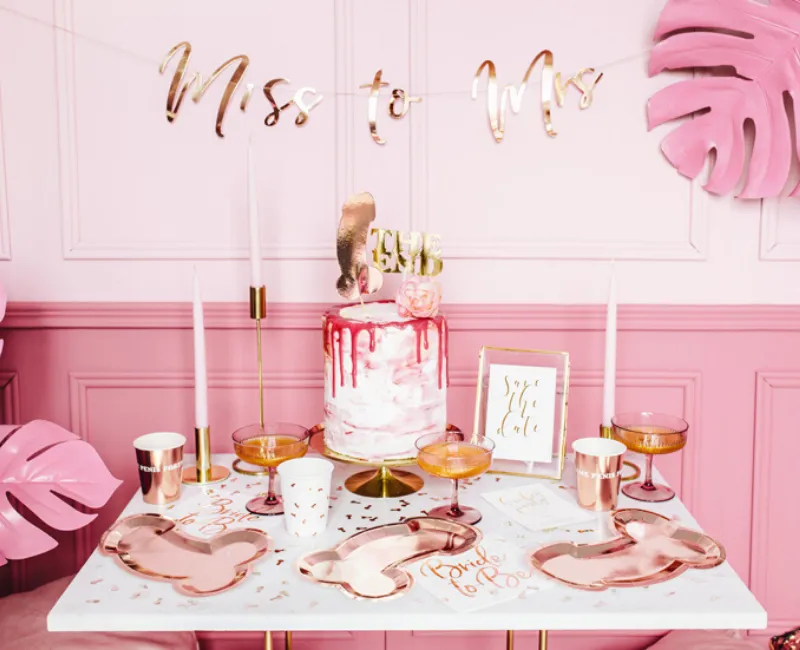 Miss to Mrs Rose Gold Bunting