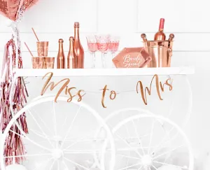 Miss to Mrs Rose Gold Bunting