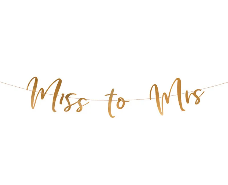 Miss to Mrs Rose Gold Bunting