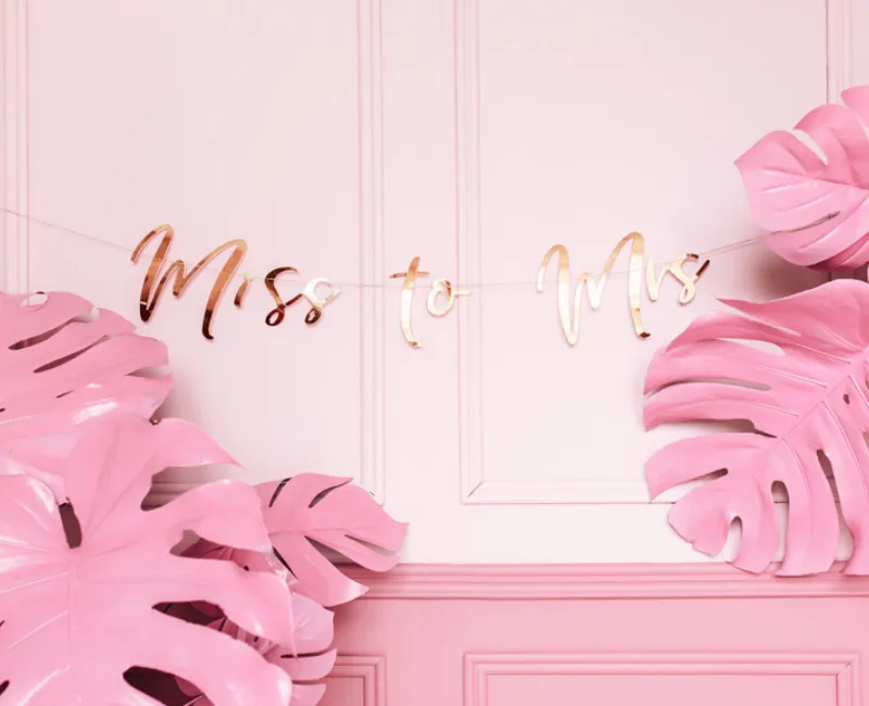 Miss to Mrs Rose Gold Bunting