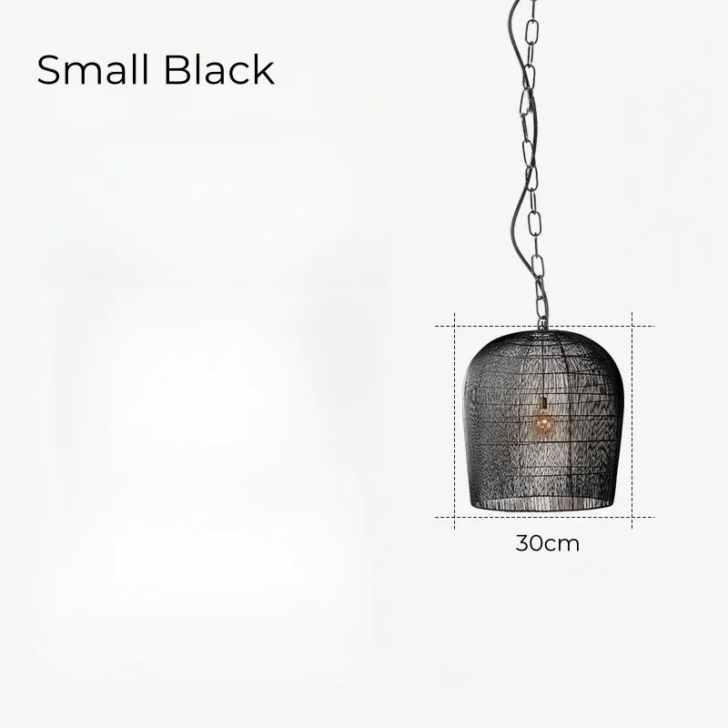 Modern Kitchen Island Black Rattan Pendant Light