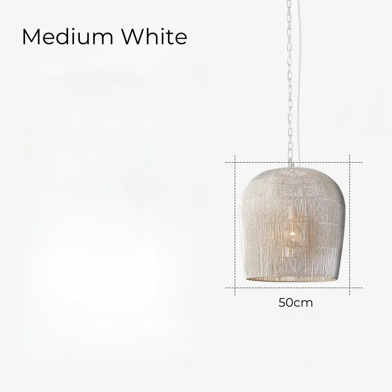 Modern Kitchen Island Black Rattan Pendant Light