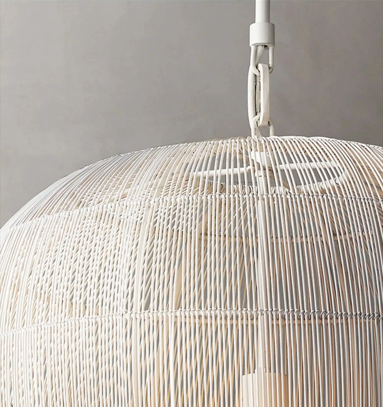 Modern Kitchen Island Black Rattan Pendant Light
