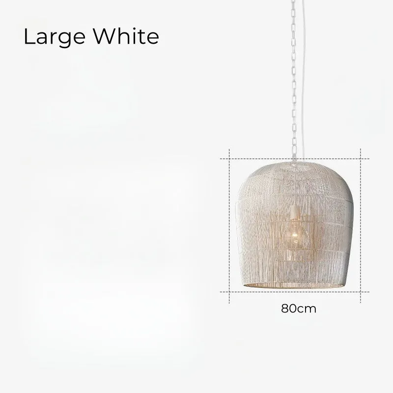 Modern Kitchen Island Black Rattan Pendant Light