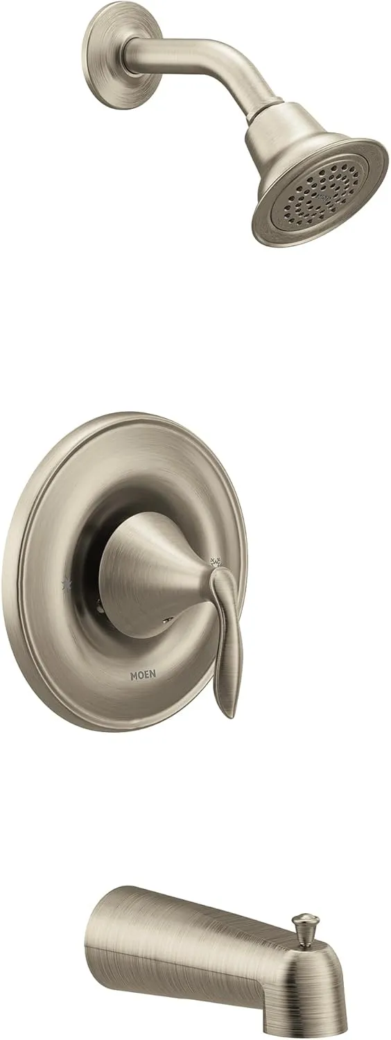 Moen Eva Brushed Nickel Posi-Temp Tub and Shower Trim Kit without Valve, T2133EPBN