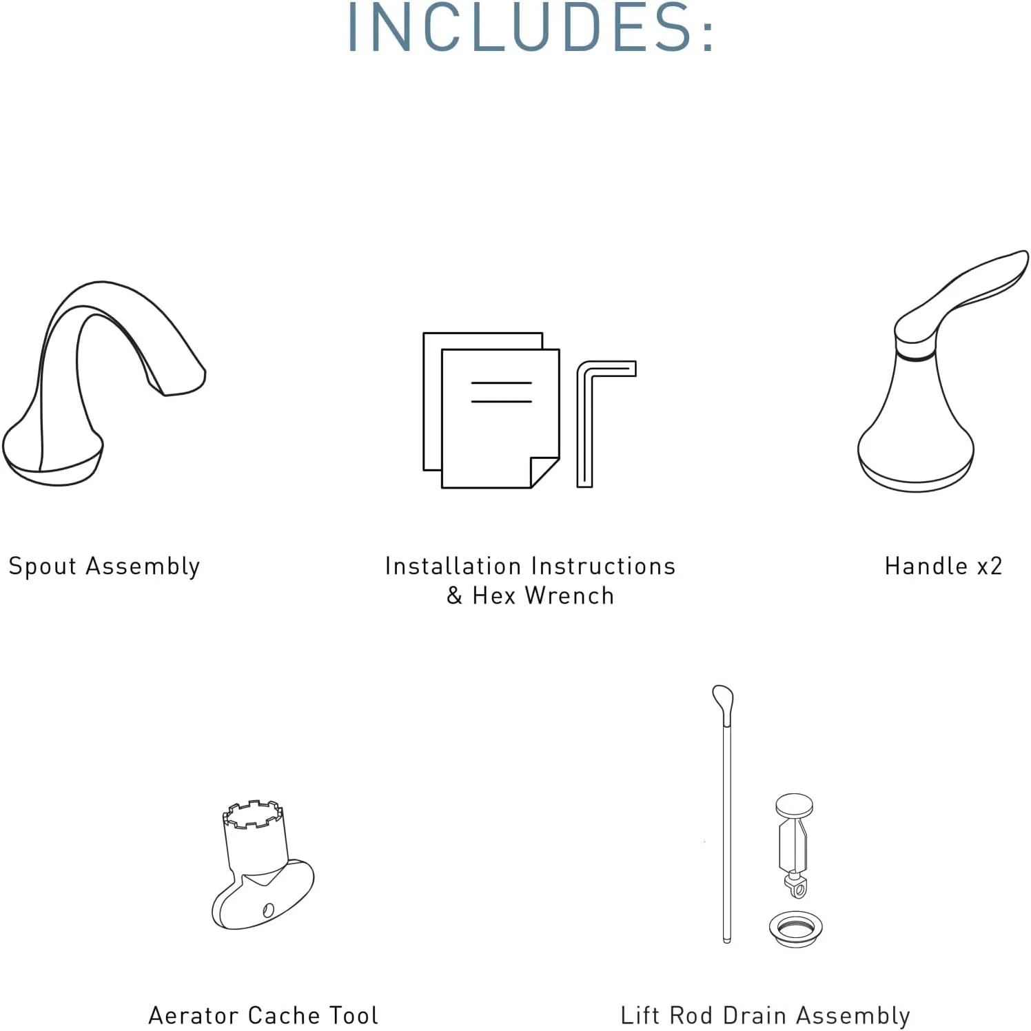Moen Eva Brushed Nickel Two-Handle High-Arc Widespread Bathroom Faucet, Bathroom Faucets for Sink 3 Hole Setup with Drain Trim, (Valve Required), T6420BN