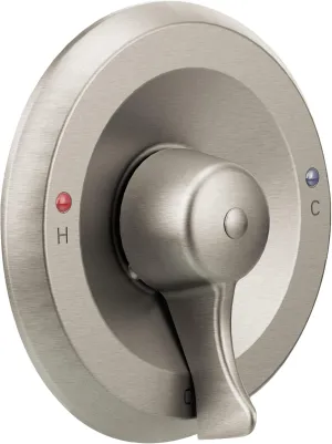 Moen M-Dura Posi-Temp Shower Trim Kit, Commercial 7-Inch Classic Shower Valve Control Trim Kit, Valve Required (Sold Separately), Brushed Nickel, T8370CBN