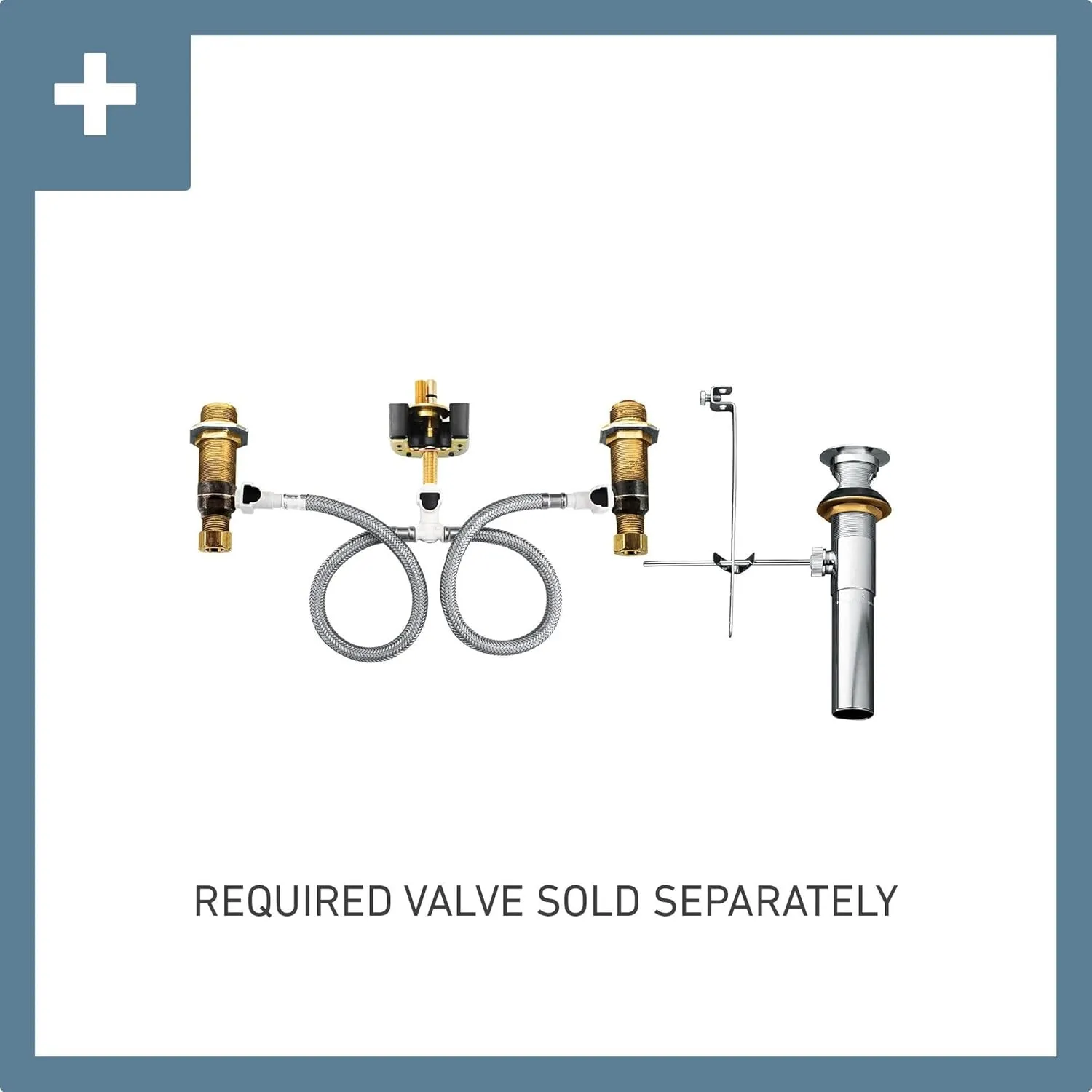 Moen T6905BN Voss Two-Handle Widespread Bathroom Faucet Trim Kit, Transitional Style Bathroom Sink Faucet with 3-Hole Application, Valve Required-Sold Separately, Brushed Nickel