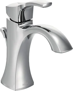 Moen Voss Chrome One-Handle Single Hole Bathroom Sink Faucet with Optional Deckplate, 6903
