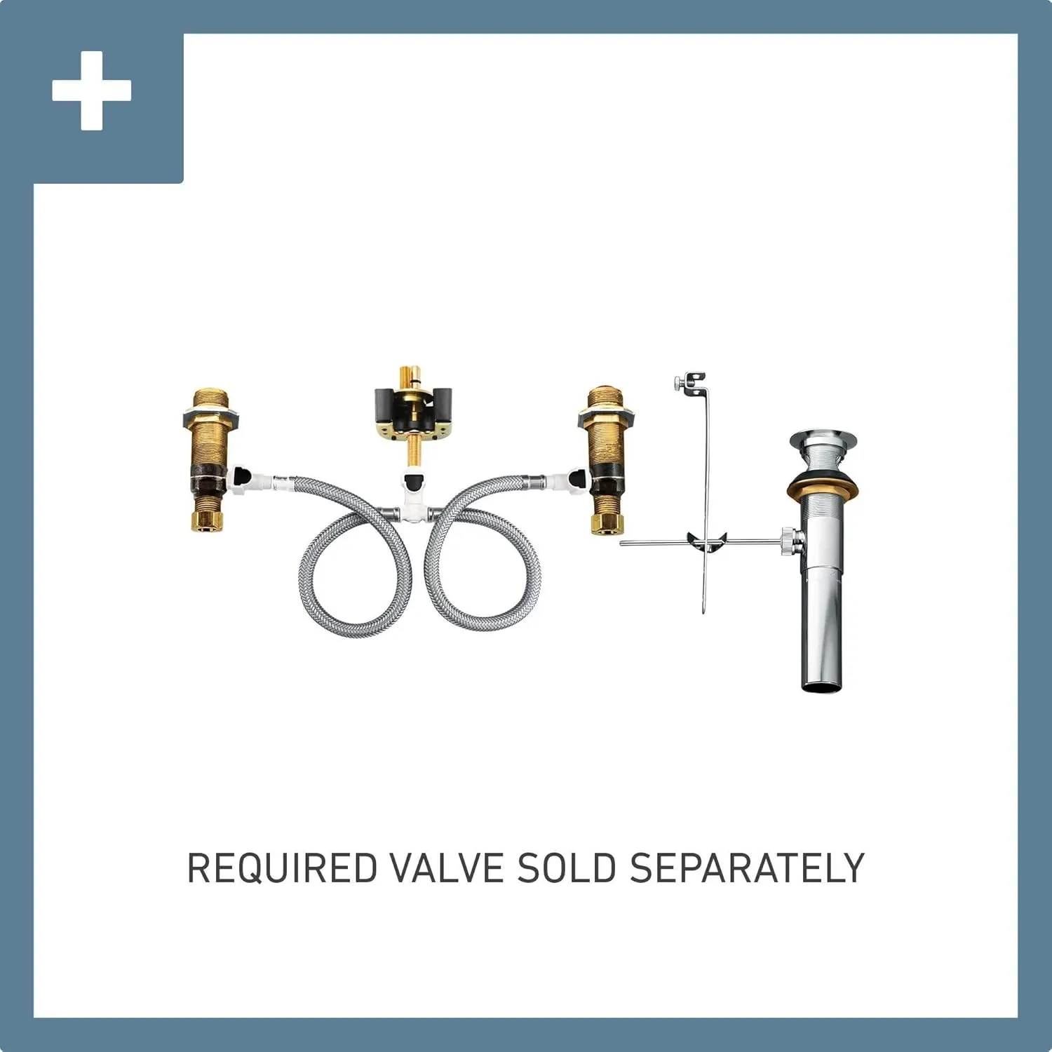 Moen Voss Chrome Two-Handle Adjustable Widespread Bathroom Faucet Trim Kit, Valve Required, T6905