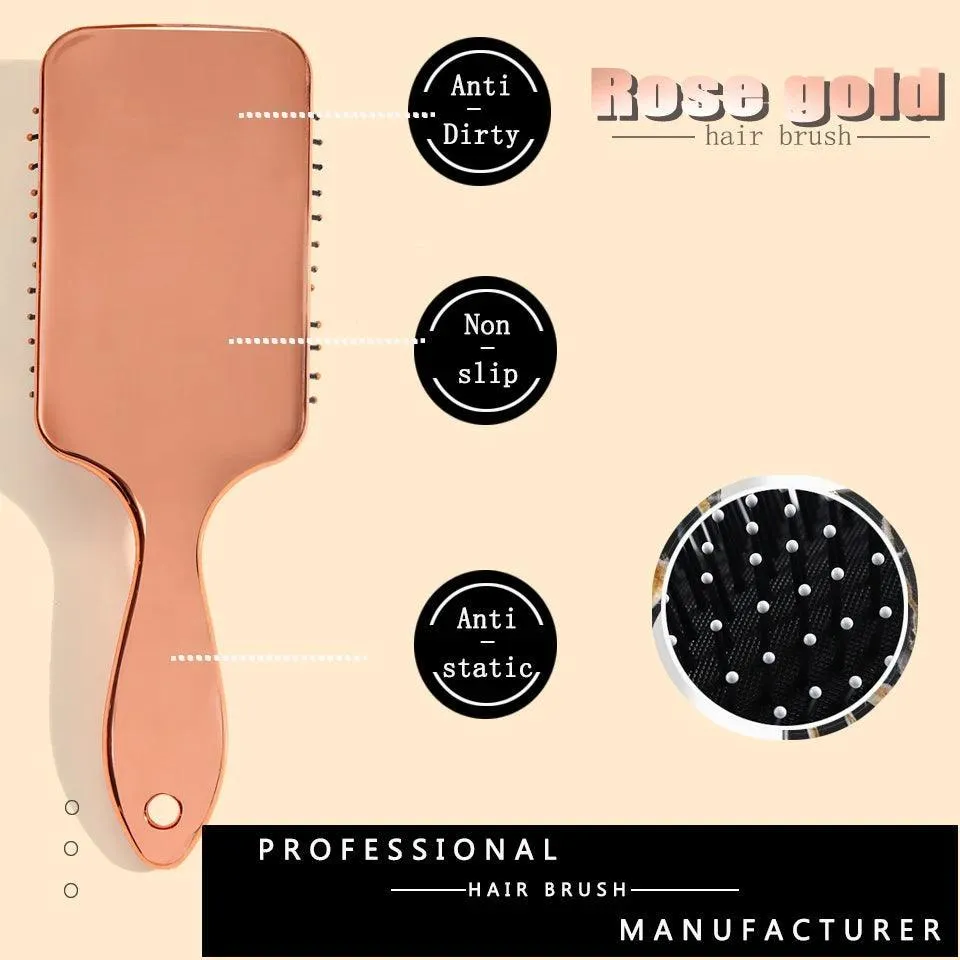 monogram metallic hair brushes